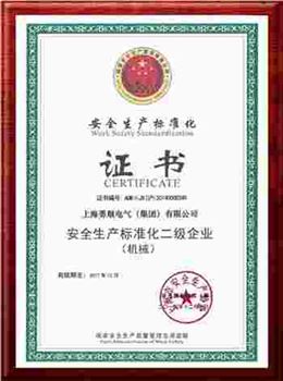 安全生产标准化证书